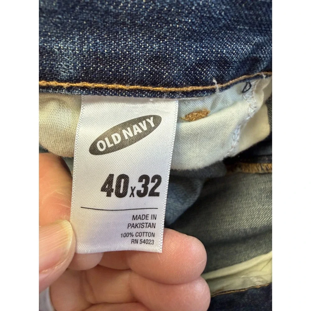 Y2K Old Navy Mens Painter Jeans Loose Fit Blue Denim 40x32 Carpenter Wide Leg